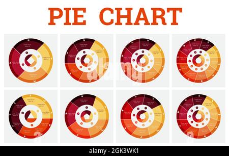 Monochrome pie chart. Infographic templates for presentations Stock Vector