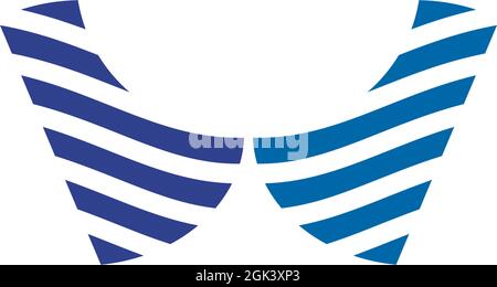 Wings logo design inspiration vector template with isolated background Stock Vector