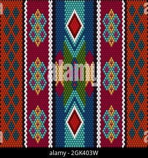 Ornament, background, pattern is made up of the main colors of autumn.   Blue sky, bright colors of autumn foliage from the green to red. Stock Vector