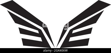 Wings logo design inspiration vector template with isolated background Stock Vector