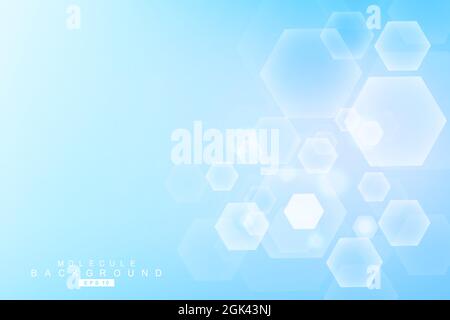 Science network pattern, connecting lines and dots. Technology hexagons structure or molecular connect elements Stock Vector