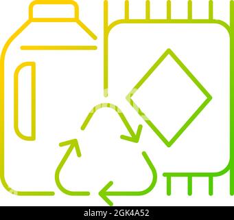 Rugs from recycled materials gradient linear vector icon Stock Vector