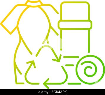 Yoga mats from recycled wetsuits gradient linear vector icon Stock Vector
