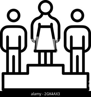 Gender gap icon outline vector. Woman discrimination. Business inequality
