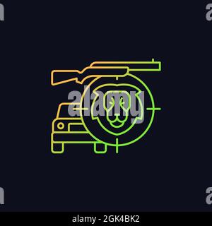 Safari gradient vector icon for dark theme Stock Vector