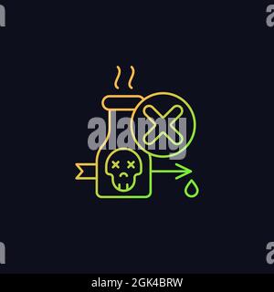 Illegal poison hunting gradient vector icon for dark theme Stock Vector