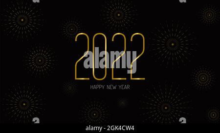 2022 Happy New year dark background with confetti stock illustration Stock Photo