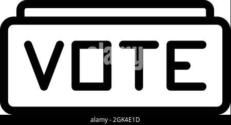 Voting campaign icon outline vector. Ballot vote. Election poll Stock Vector