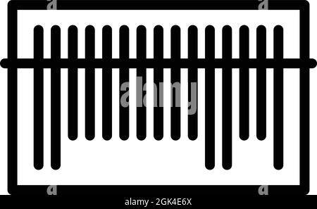 Barcode reader icon outline vector. Code scanner. Qr ticket Stock Vector