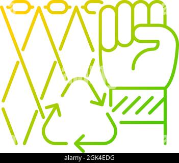 Ghost net bracelets gradient linear vector icon Stock Vector
