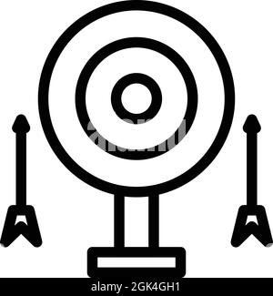 Archery sport icon outline vector. Archer arrow. Archer bow Stock Vector