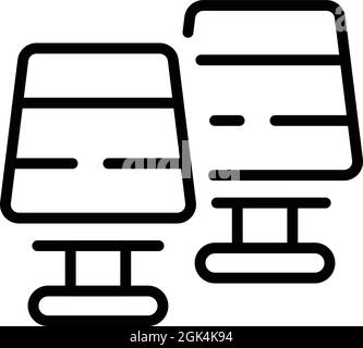 Industry solar energy icon outline vector. Electric power. Ecology panel Stock Vector