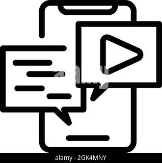 Phone webinar icon outline vector. Online video. Live training Stock Vector  Image & Art - Alamy