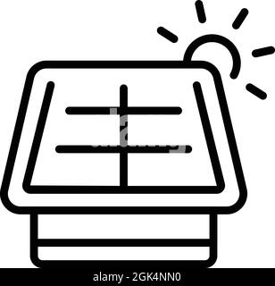 Sun battery icon outline vector. Solar energy. Wind power Stock Vector
