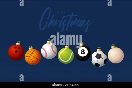 Merry Christmas and Happy New Year luxury Sports greeting card. Basketball  ball as a Christmas ball on black background. Vector illustration Stock  Vector Image & Art - Alamy