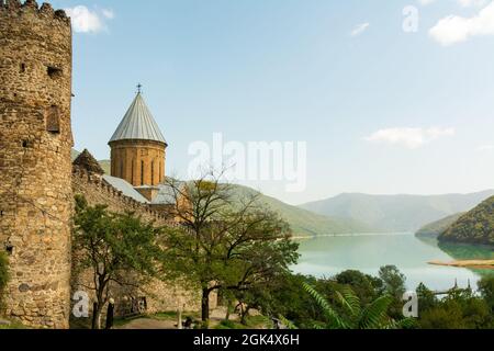 Partial view of the Ananuri on the banks of the river Aragvi in Tbilisi, Georgia Stock Photo