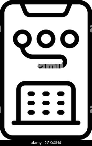 Online concentration icon outline vector. Digital work. Virtual guidance Stock Vector