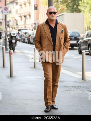 MILAN, Italy- September 9 2021: Cesare Cunaccia on the street in Milan. Stock Photo