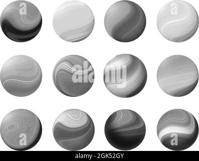 solar system vector icons Stock Vector