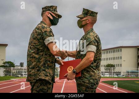 U.S. Marine Corps Brig. Gen. Brian N. Wolford left commanding