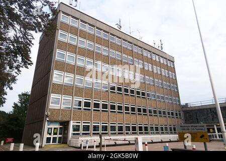 East Sussex County Hall is a modern building in St Anne's Crescent, Lewes, East Sussex. It is the headquarters of East Sussex County Council. (127) Stock Photo