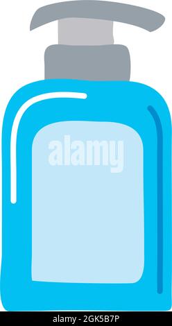 soap in bottle push dispenser Stock Vector