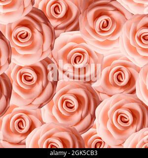 Happy Birthday Card with Bouquet of Pink Roses Stock Photo - Alamy