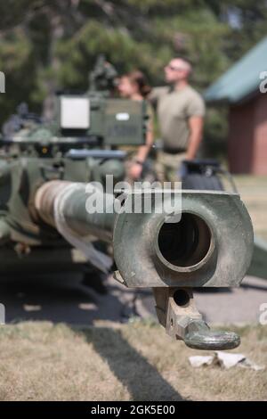 While conducting their annual training at Camp Ripley Training Center ...