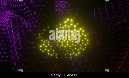 3D render, Abstract dark matter geometric pattern background Stock ...