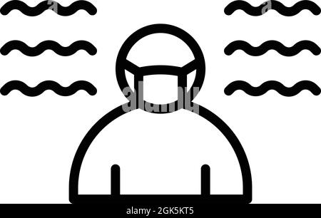 Pest control icon outline vector. Man exterminator. Chemical spray Stock Vector