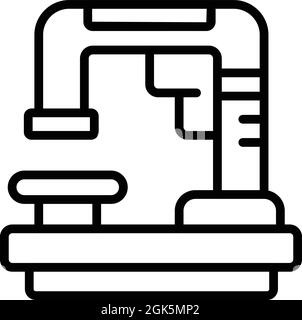 Lab microscope icon outline vector. Laboratory research. Chemistry test Stock Vector