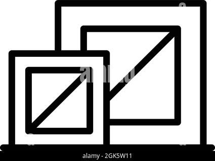 Factory boxes icon outline vector. Warehouse storage. Product stock Stock Vector