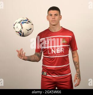 Picture Howard Roe/AHPIX LTD, Football, Sky Bet League One,Doncaster Rovers  Keepmoat Stadium, Doncaster, UK, 31/07/2021,  Tiago Cukur Stock Photo