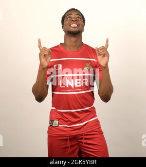 Picture Howard Roe/AHPIX LTD, Football, Sky Bet League One,Doncaster Rovers  Keepmoat Stadium, Doncaster, UK, 31/07/2021,  Fejiri Okenabirhie Stock Photo