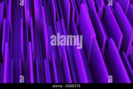 3d Illustration Abstract Purple bars Concept Rendered. Abstract Background Element. Stock Photo