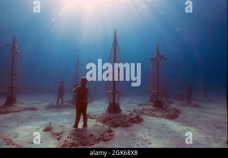 MUSAN - Museum of Underwater Sculpture in Ayia Napa, Cyprus Stock Photo