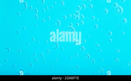 Blue liquid abstract background. Bubbles and textures of water on a blue background. High quality photo Stock Photo