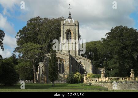 The church associated with Castle Ashby house Northamptonshire England Stock Photo