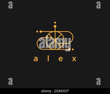 logo name Alex usable logo design for private logo, business name card ...