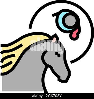 leptospirosis horse color icon vector illustration Stock Vector