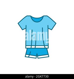 Pajamas olor line icon. Pictogram for web page, mobile app, promo. UI UX GUI design element. Editable stroke. Stock Vector