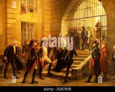 Marie-Antoinette (Reine de France) sortant de la Conciergerie le 16 octobre 1793 Stock Photo