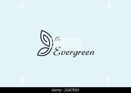 Vector abstract butterfly logo designs.evergreen, Nature,seeding,eco,bio,soil, growth logo design with minimal style Stock Vector