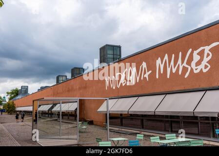 Stockholm, Sweden - August 9, 2019: Moderna Museum on the island of Skeppsholmen in central Stockholm. Designed by Rafael Moneo spanish architect Stock Photo