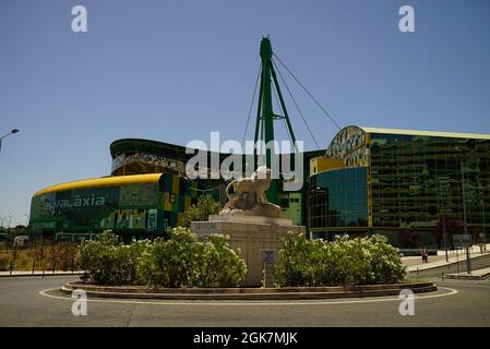 LISB, PORTUGAL - Jul 13, 2021: The Sporting Clube de Portugal stadium roundabout with the arena in the background Stock Photo