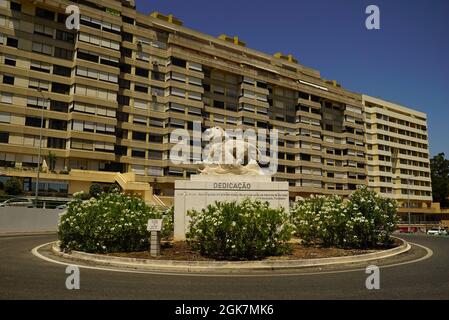 LISBON, PORTUGAL - Jul 13, 2021: The Sporting Clube de Portugal stadium roundabout, Lisbon Stock Photo