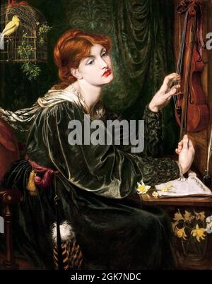 Veronica Veronese by Gabriel Dante Rossetti (1828-1882), oil on canvas, 1872 Stock Photo