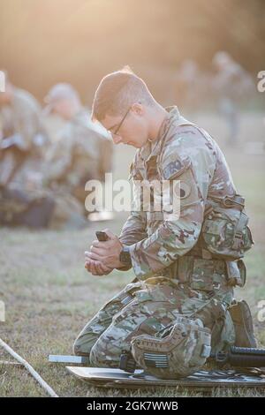 A Soldier loads a pistol magazine prior to a match on Aug. 31 during the 50th Winston P. Wilson Rifle and Pistol Championship. This year’s championship is conducted at the Robinson Maneuver Training Center, North Little Rock, Ark. and involves the rifle, pistol and combined arms disciplines. Stock Photo