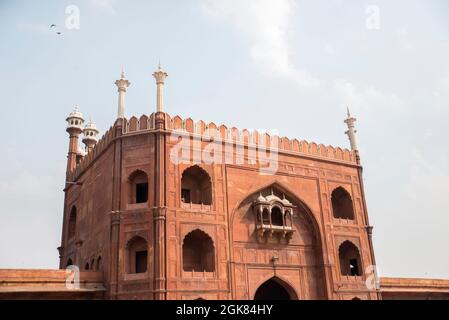 Eastern (main) gate., Jama Masjid mosque, Old Delhi, India Stock Photo