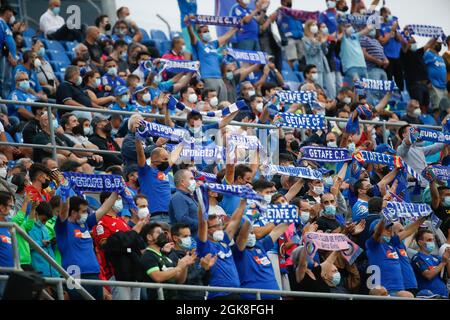 Madrid, Spain. 13th Sep 2021. Suporters during the Liga match between Getafe CF and Elche CF at Coliseum Alfonso Perez Stadium in Madrid, Spain. Credit: DAX Images/Alamy Live News Stock Photo